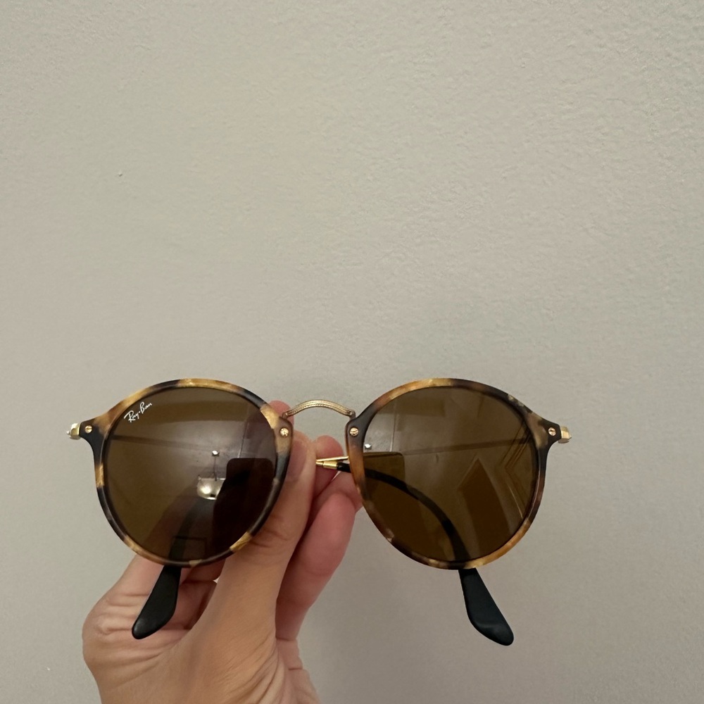Ray Ban Round Fleck Sunglasses